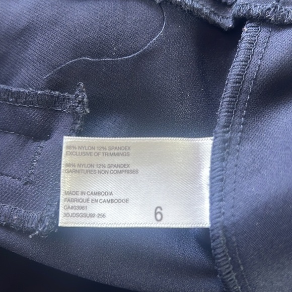 Sung Alfred Sung Navy Pull On High-Rise Capris Size 6 - Picture 9 of 12